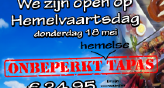 Open op hemelvaartdag